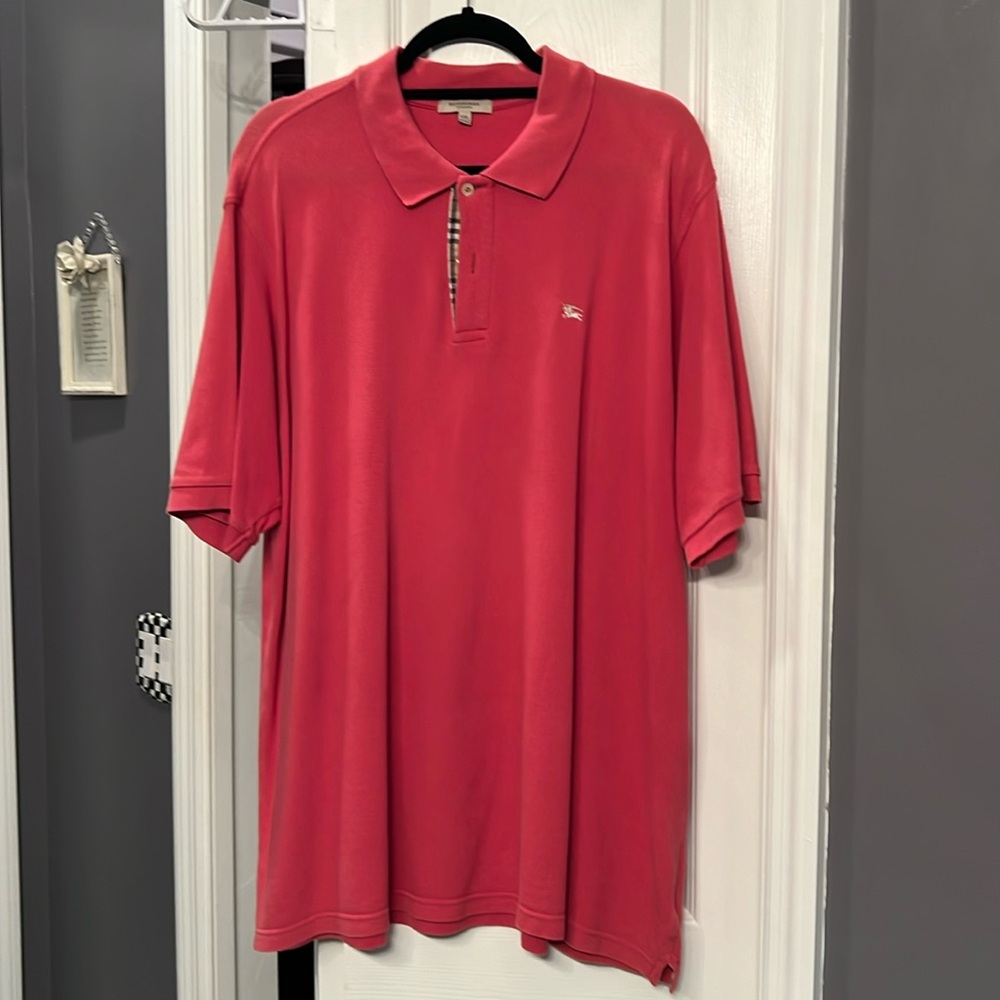 Red Men’s Burberry Polo in Red